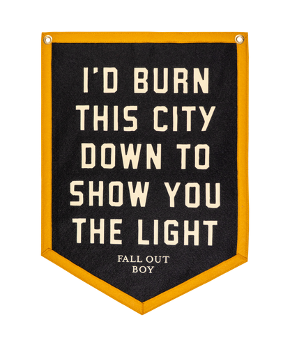 Burn This City Down Camp Flag • Fall Out Boy x Oxford Pennant