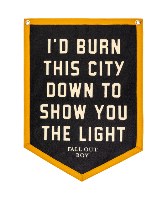 Burn This City Down Camp Flag • Fall Out Boy x Oxford Pennant