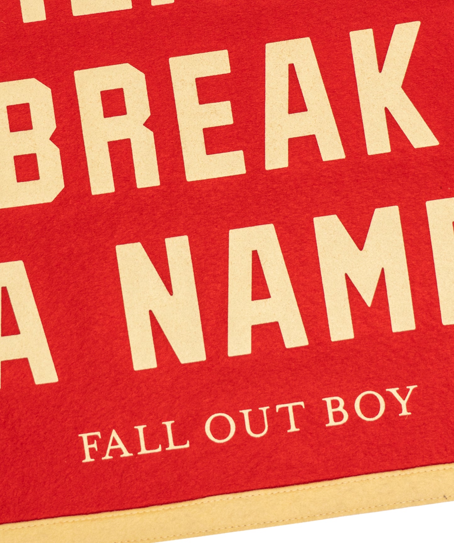 Drop A Heart Break A Name Camp Flag • Fall Out Boy x Oxford Pennant