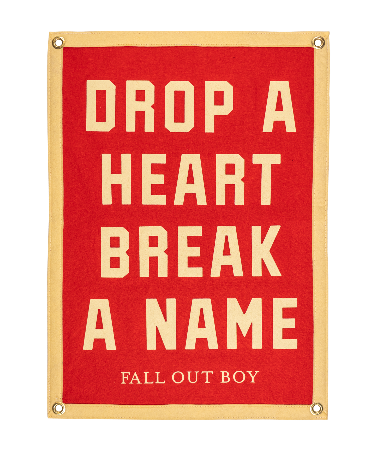 Drop A Heart Break A Name Camp Flag • Fall Out Boy x Oxford Pennant