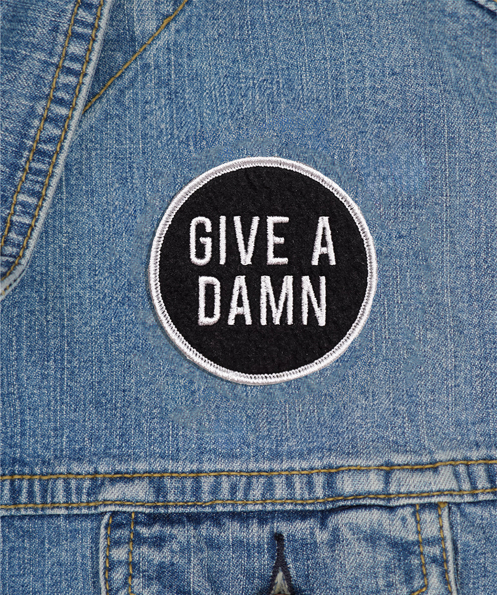 Give A Damn Embroidered Patch | Oxford Pennant