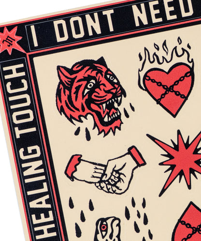 PRESALE: I Don't Need Much But A Healing Touch Sticker Sheet  • John Moreland x Oxford Pennant