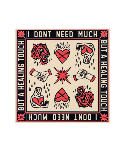 PRESALE: I Don't Need Much But A Healing Touch Sticker Sheet  • John Moreland x Oxford Pennant