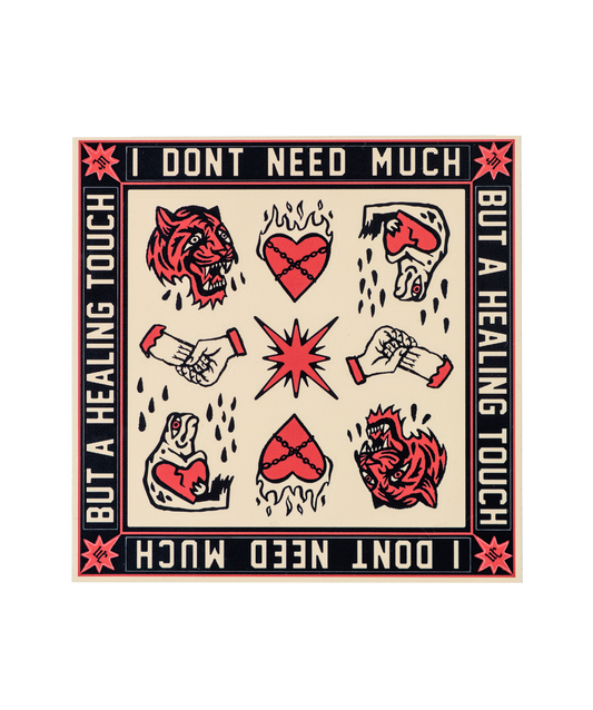 PRESALE: I Don't Need Much But A Healing Touch Sticker Sheet  • John Moreland x Oxford Pennant