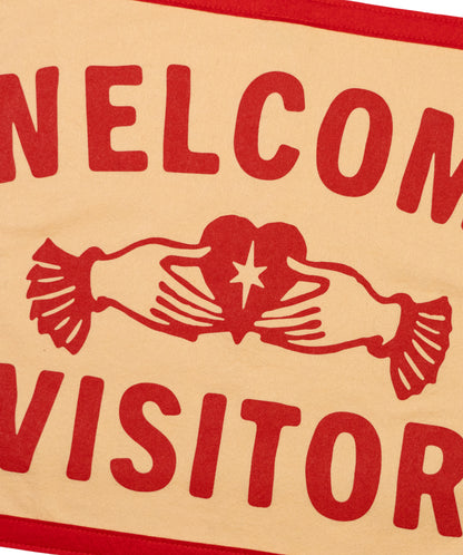 PRESALE: Welcome Visitor Camp Flag • John Moreland x Oxford Pennant