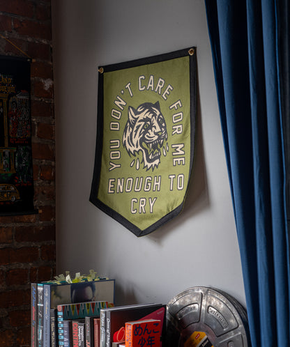 You Don't Care For Me Enough To Cry Camp Flag • John Moreland x Oxford Pennant