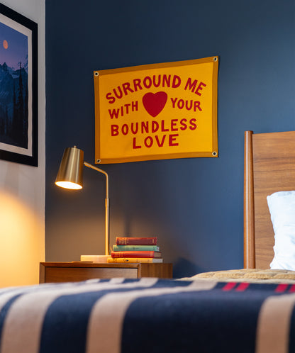 Surround Me With Your Boundless Love Camp Flag • John Prine x Oxford Pennant