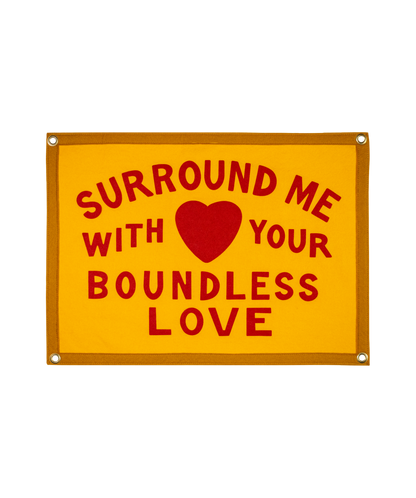 Surround Me With Your Boundless Love Camp Flag • John Prine x Oxford Pennant