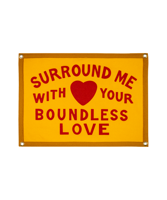 Surround Me With Your Boundless Love Camp Flag • John Prine x Oxford Pennant