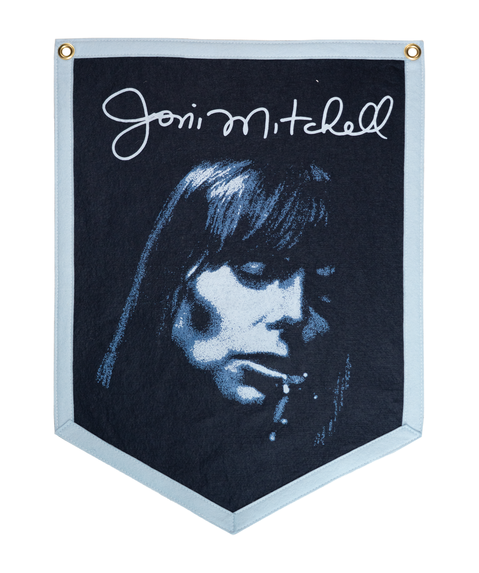 Joni Mitchell Blue Camp Flag | Oxford Pennant for Joni Mitchell Joni Mitchell Blue Camp Flag | Oxford Pennant for Joni Mitchell