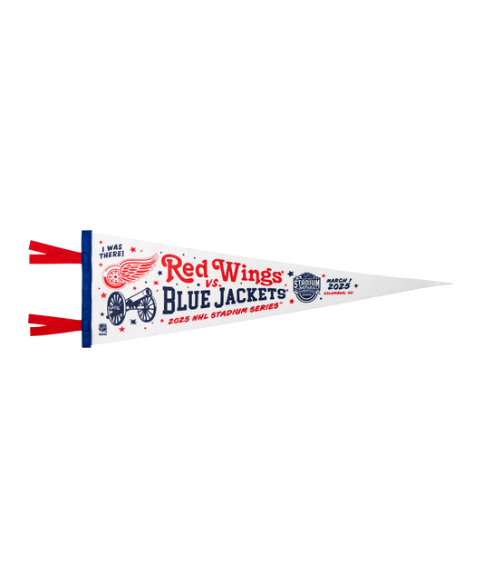 NHL Stadium Series™ Detroit Red Wings versus Columbus Blue Jackets Pennant • NHL x Oxford Pennant