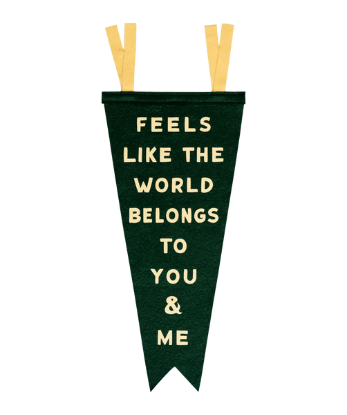 Feels Like The World Belongs To You & Me Fishtail Pennant