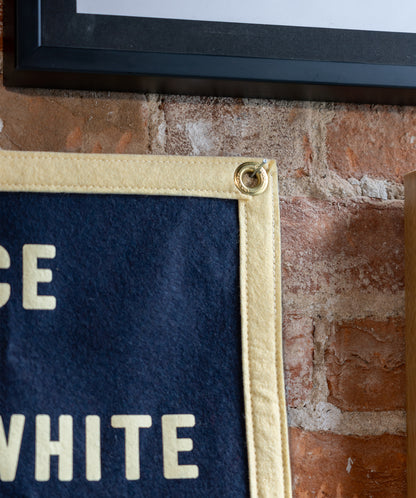 Service Is Black & White Hospitality Is Color Camp Flag • Unreasonable Hospitality x Oxford Pennant