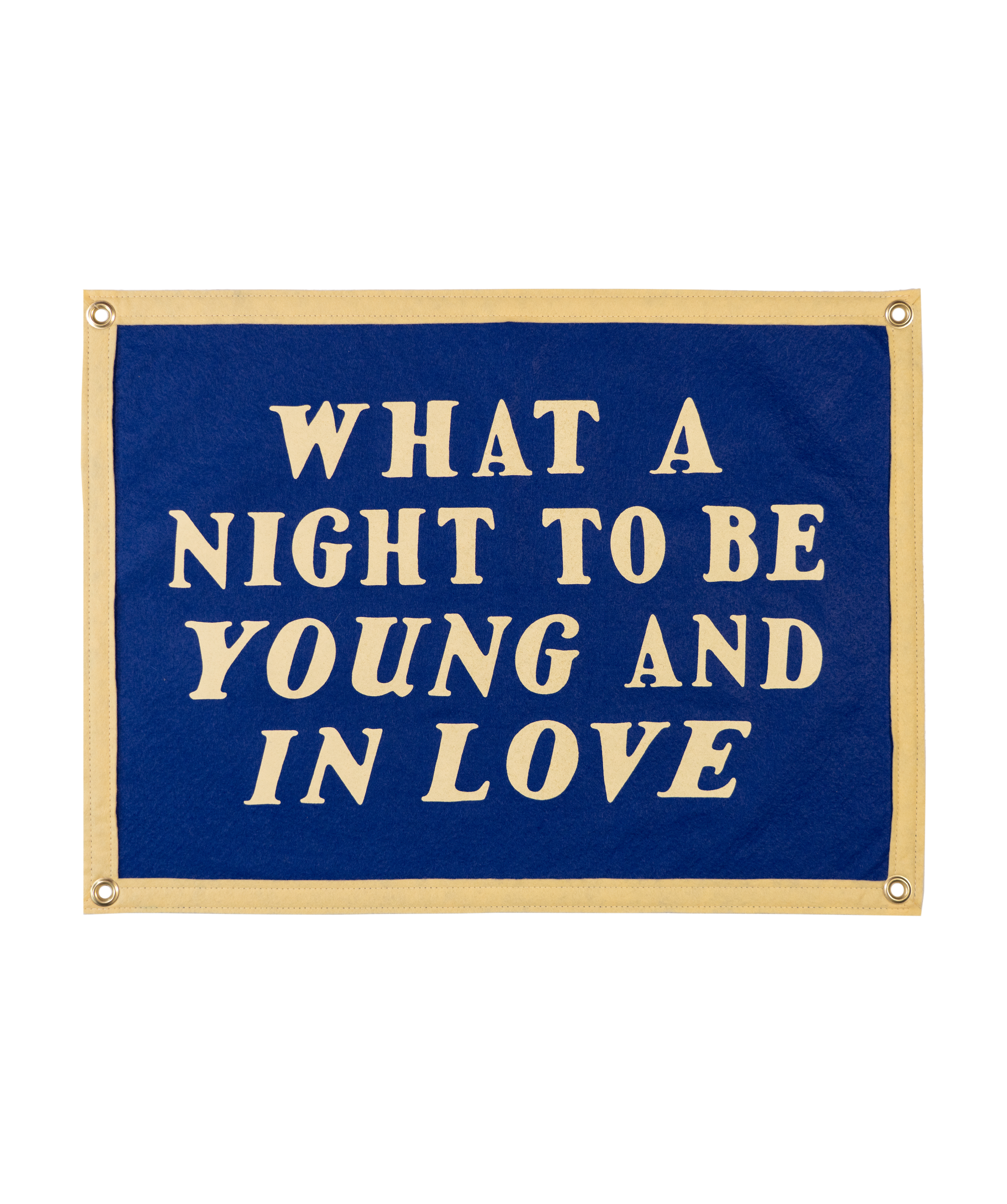 What a Night to Be Young and in Love Camp Flag | Oxford Pennant