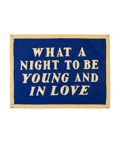 What A Night To Be Young and In Love Camp Flag
