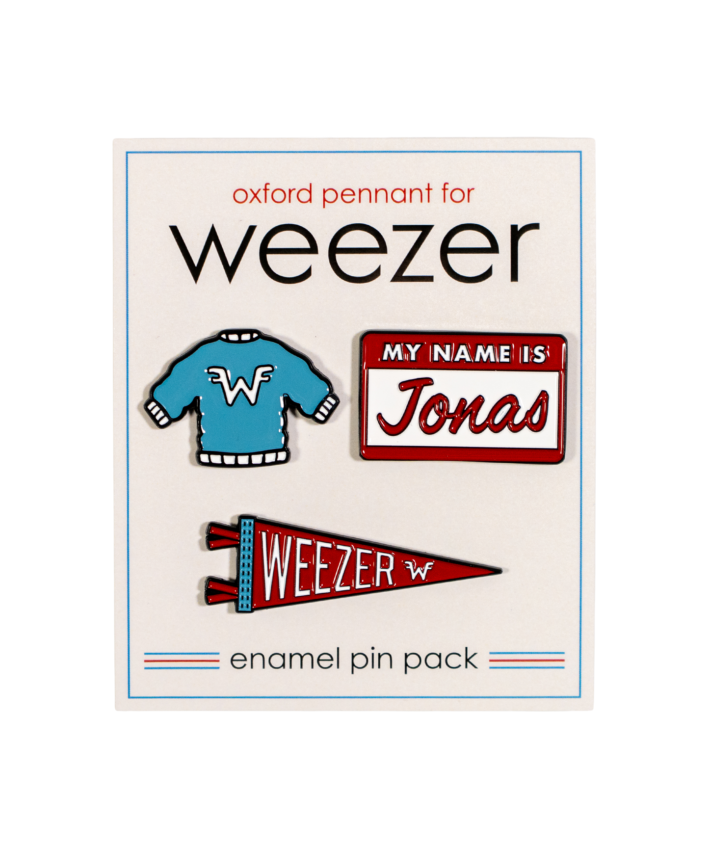 Weezer Enamel Pin Set | Weezer x Oxford Pennant Weezer Enamel Pin Set | Weezer x Oxford Pennant
