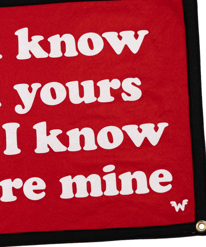 PRESALE: You Know I'm Yours And I Know You're Mine Camp Flag • Weezer x Oxford Pennant
