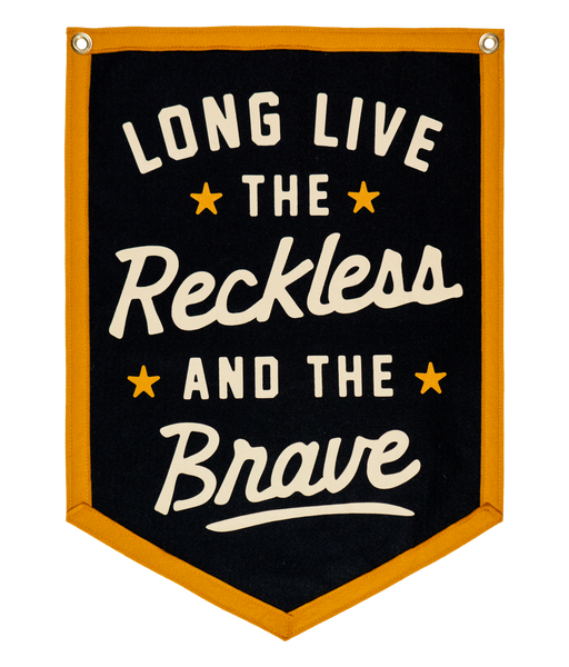 Long Live the Reckless and the Brave Camp Flag • All Time Low x Oxford Pennant