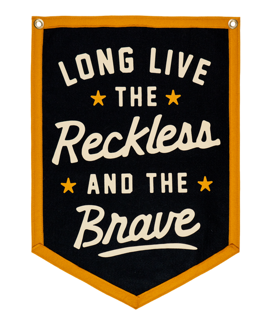 Long Live the Reckless and the Brave Camp Flag • All Time Low x Oxford Pennant