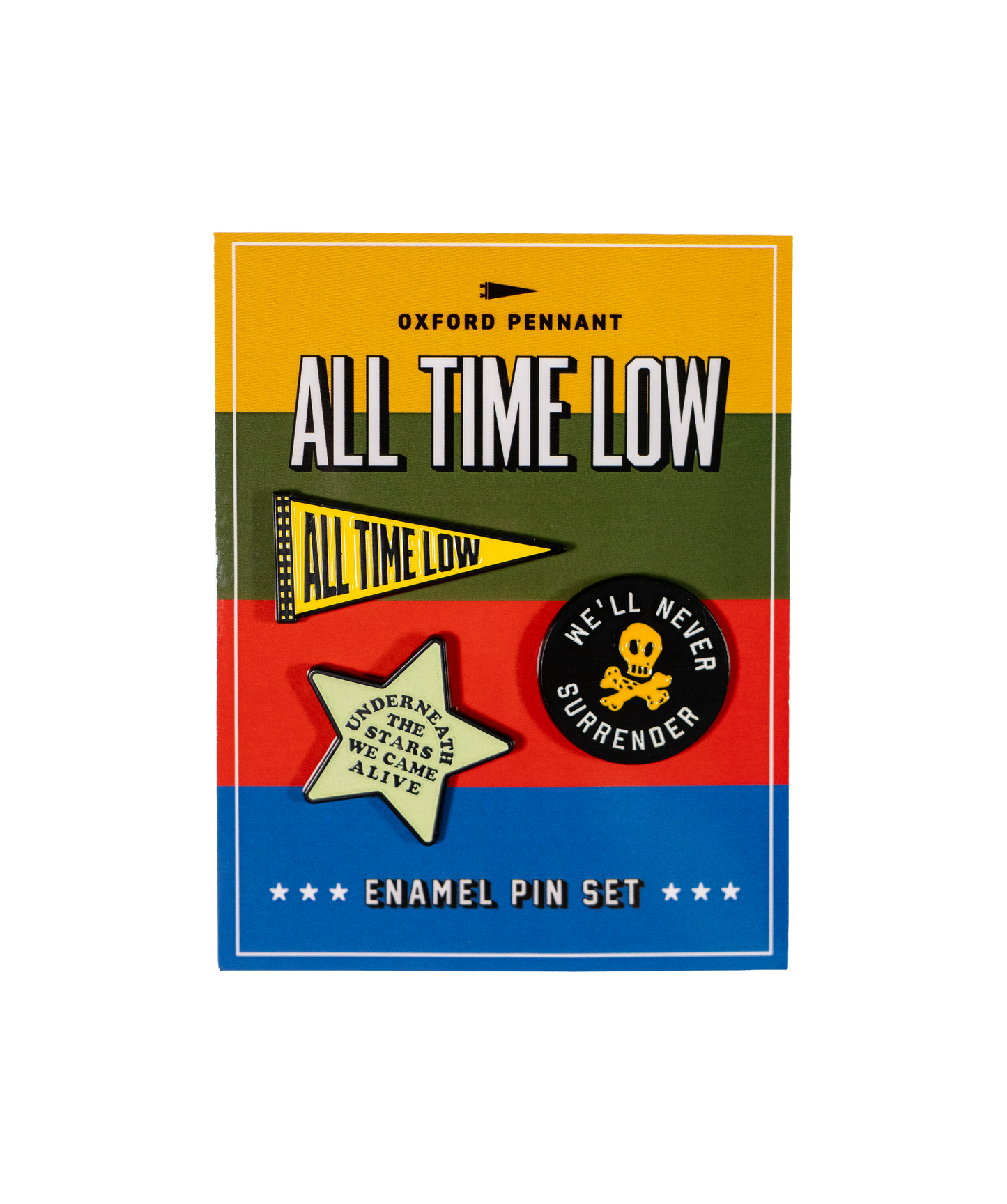 All Time Low Enamel Pin Set • All Time Low x Oxford Pennant