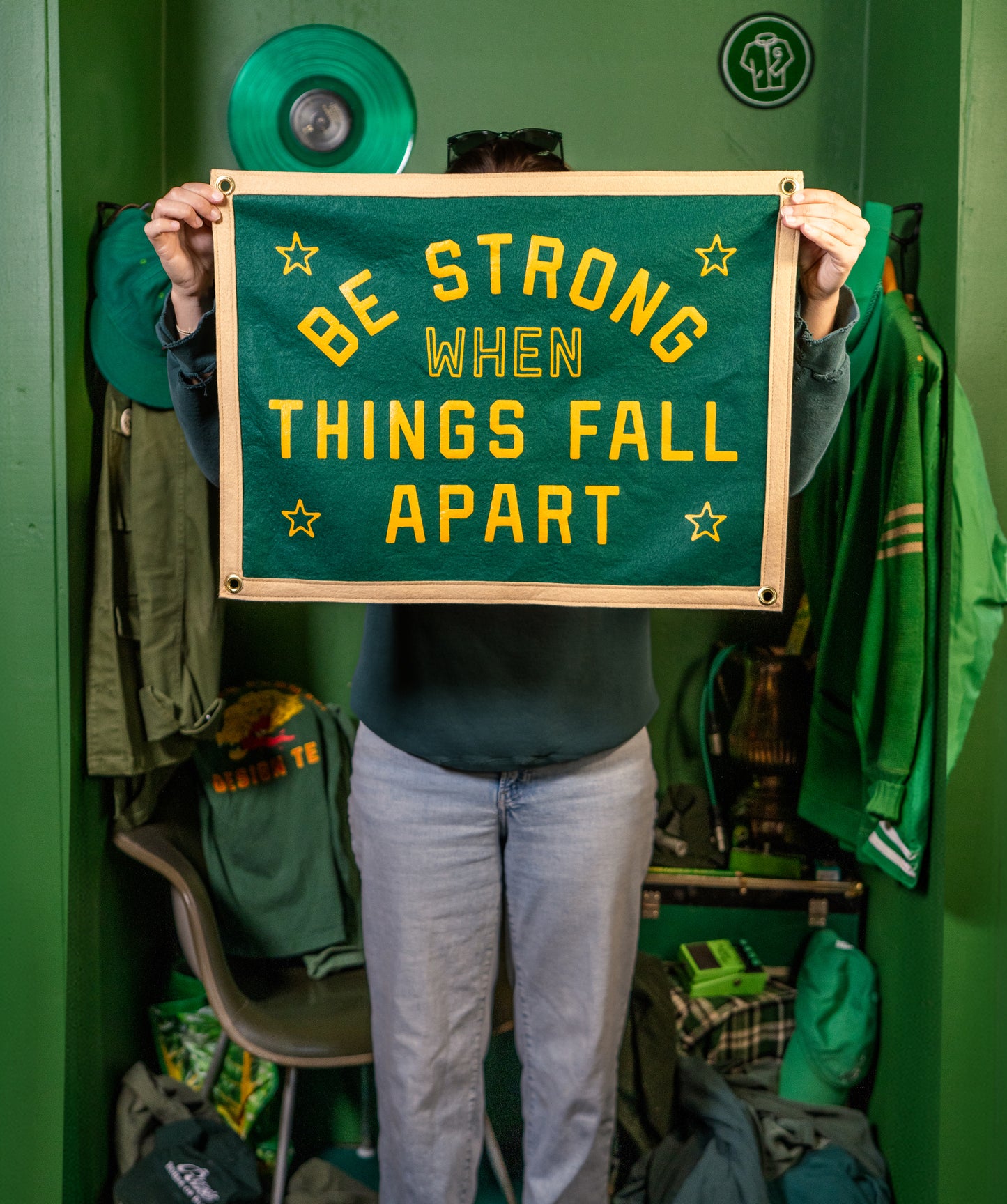 Be Strong When Things Fall Apart Camp Flag • blink-182 x Oxford Pennant