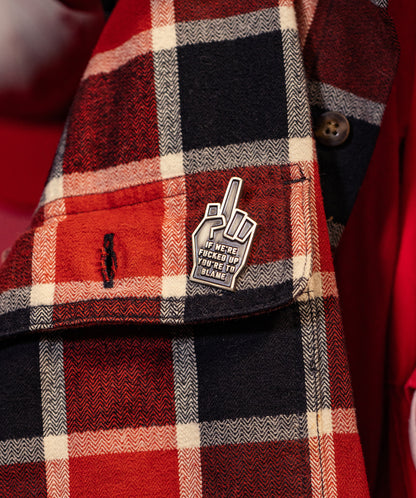 If We're Fucked Up You're To Blame Enamel Pin • blink-182 x Oxford Pennant