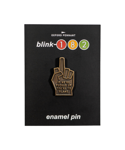 If We're Fucked Up You're To Blame Enamel Pin • blink-182 x Oxford Pennant