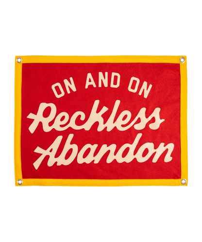 On And On Reckless Abandon Camp Flag • blink-182 x Oxford Pennant