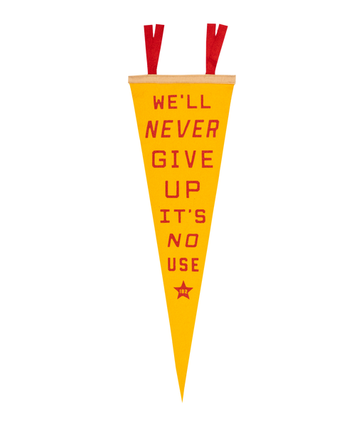 We'll Never Give Up, It's No Use Pennant • blink-182 x Oxford Pennant