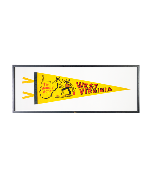 Vintage West Virginia Framed Pennant