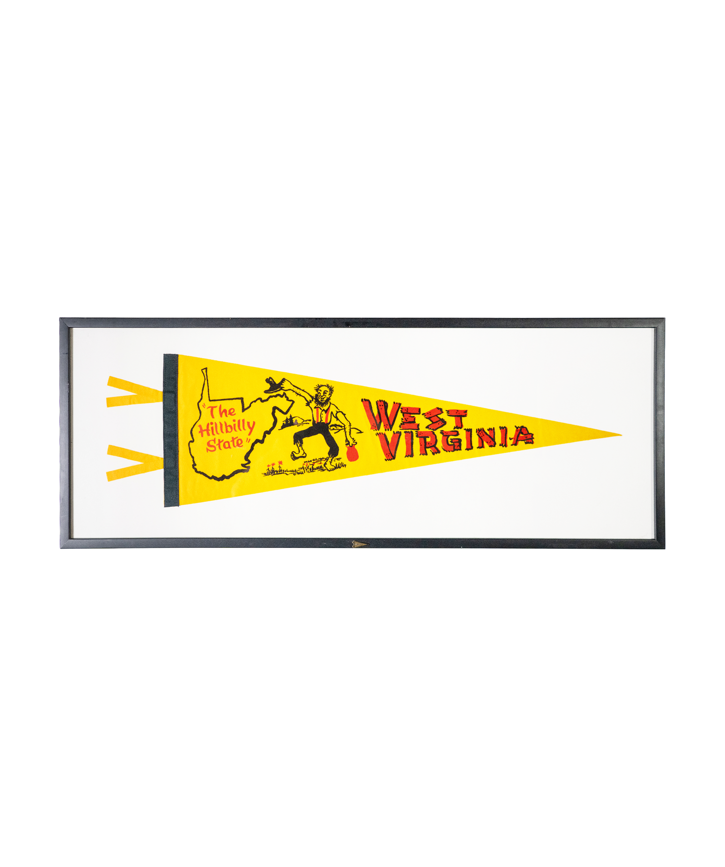Vintage West Virginia Framed Pennant