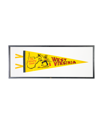 Vintage West Virginia Framed Pennant