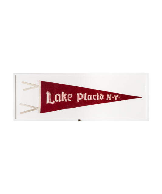 Vintage Lake Placid, New York Framed Pennant