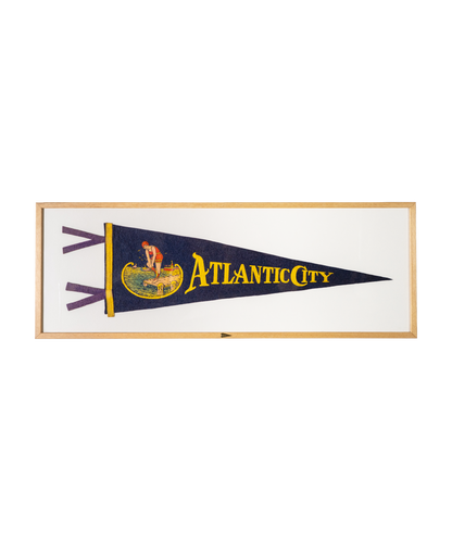 Vintage Atlantic City, New Jersey Framed Pennant
