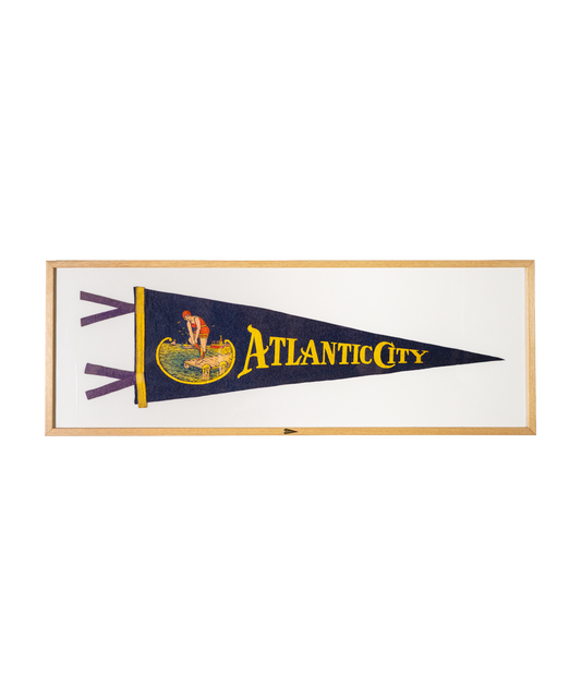 Vintage Atlantic City, New Jersey Framed Pennant
