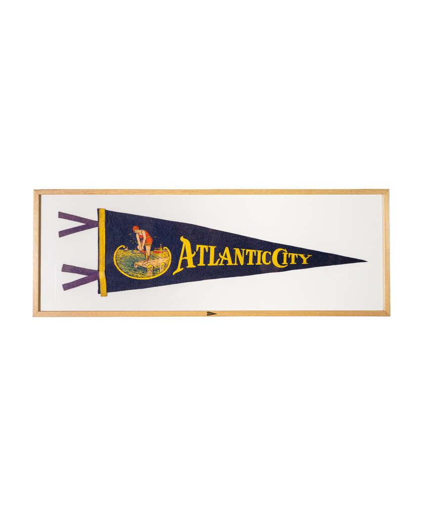 Vintage Atlantic City, New Jersey Framed Pennant | Oxford Pennant