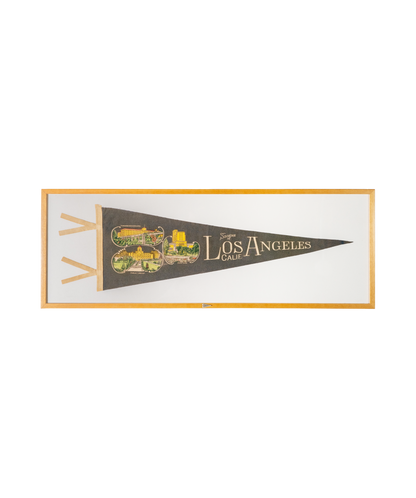 Vintage Los Angeles, California Framed Pennant