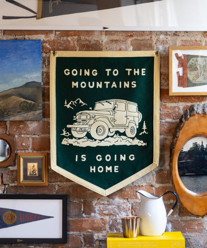 Going to the Mountains is Going Home Camp Flag