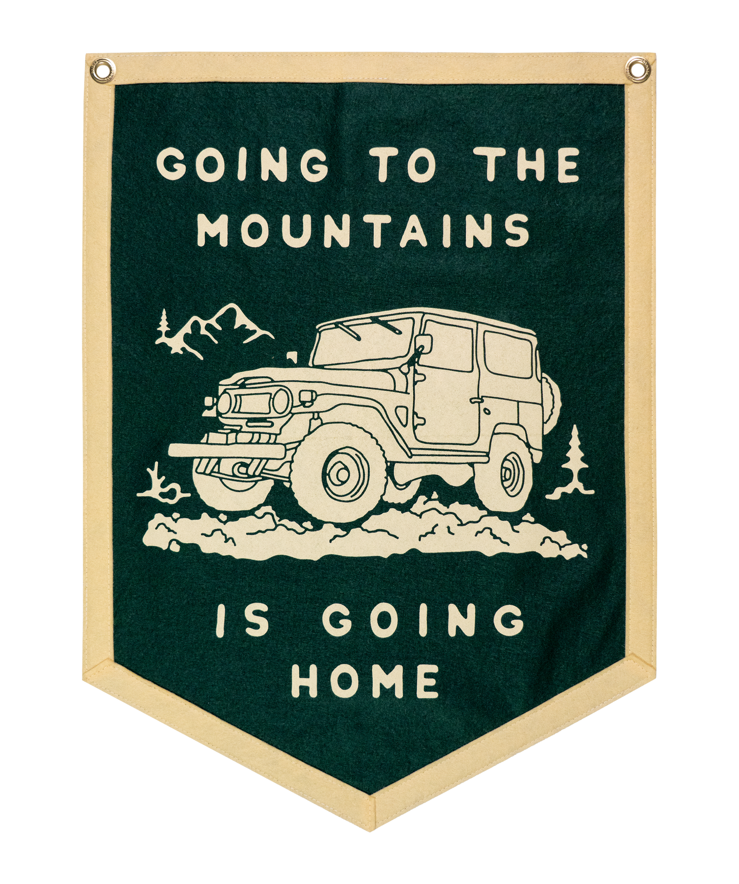 Going to the Mountains is Going Home Camp Flag