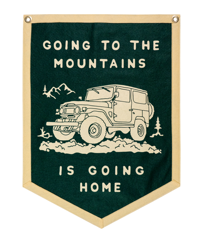 Going to the Mountains is Going Home Camp Flag