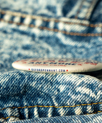 Your Flag Decal Won't Get You Into Heaven Anymore Button • John Prine x Oxford Pennant