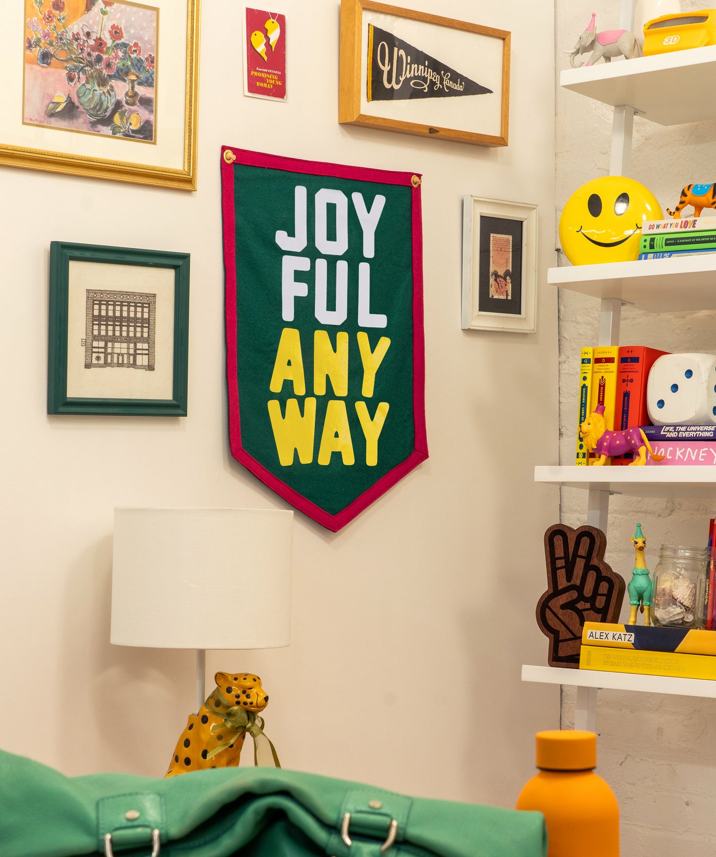 Joyful Anyway Camp Flag • Kate Bowler x Oxford Pennant