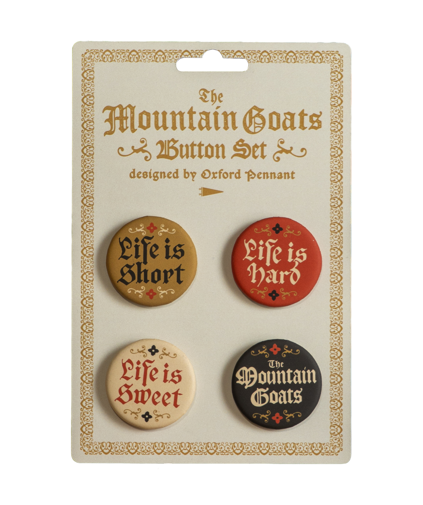 The Moutain Goats Button Pack • The Mountain Goats x Oxford Pennant