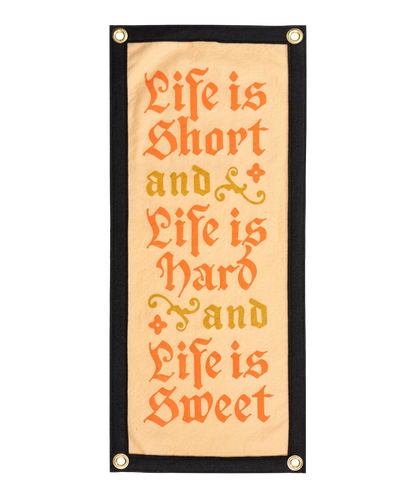 Life Is Short Camp Flag • The Mountain Goats  x Oxford Pennant