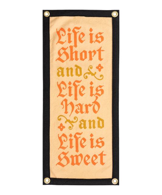 Life Is Short Camp Flag • The Mountain Goats  x Oxford Pennant