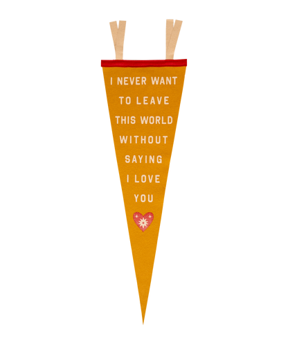 I Never Want To Leave This World Without Saying I Love You Pennant • S.G. Goodman x Oxford Pennant