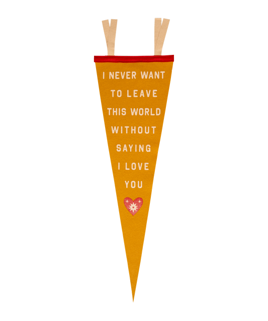 I Never Want To Leave This World Without Saying I Love You Pennant • S.G. Goodman x Oxford Pennant