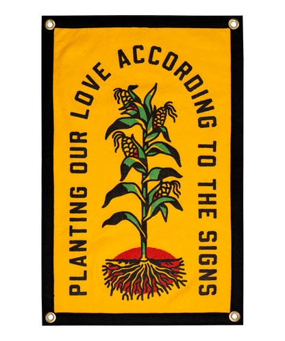 Planting Our Love According To The Signs Camp Flag • S.G. Goodman x Oxford Pennant