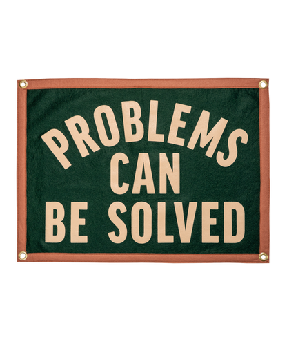Problems Can Be Solved Camp Flag • Seth Godin x Oxford Pennant
