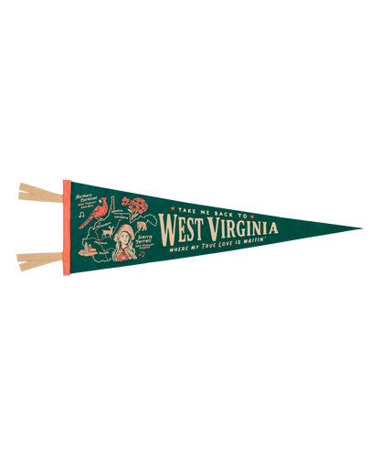 Take Me Back To West Virginia Where My True Love Is Waitin' Pennant  • Sierra Ferrell x Oxford Pennant